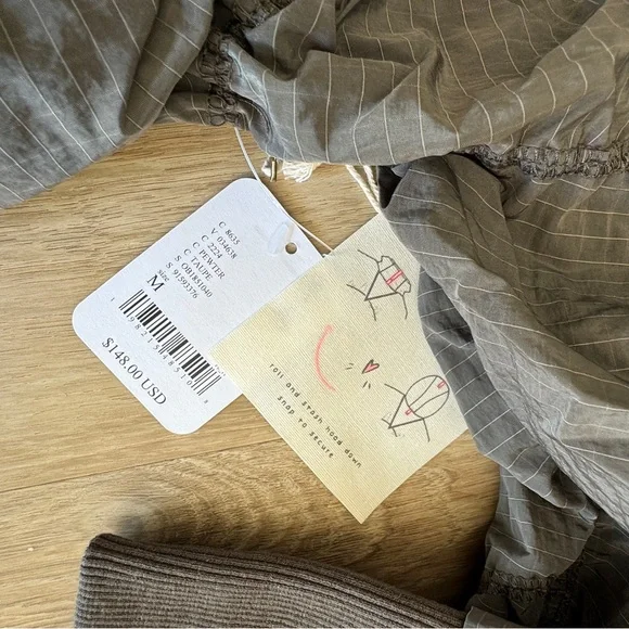 Free People FP Movement Happy Camper Pullover Pewter sz M NWT - Picture 9 of 13